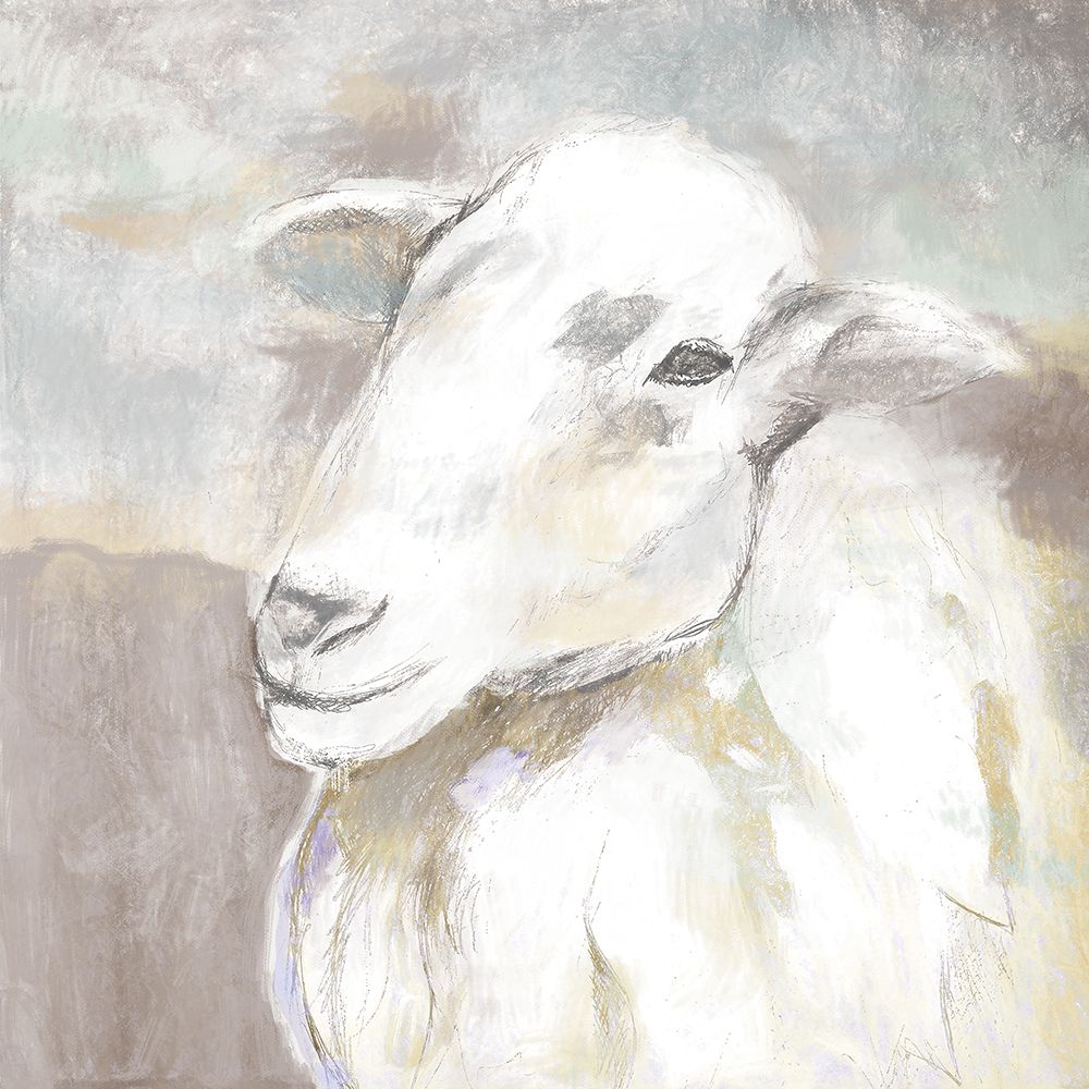 Sheep Portrait art print by White Ladder for $57.95 CAD