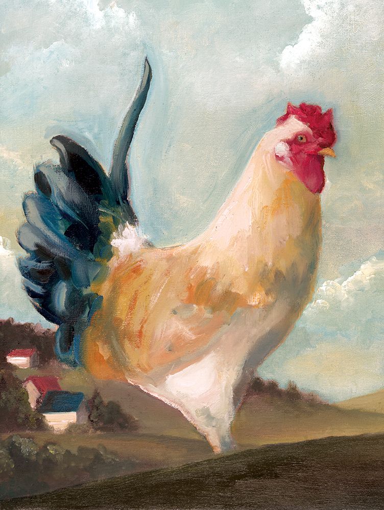 Hillside Rooster I art print by White Ladder for $57.95 CAD