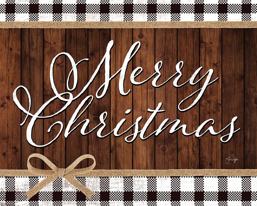 Burlap Merry Christmas art print by Yass Naffas Designs for $57.95 CAD