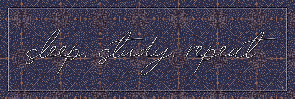 Sleep-Study-Repeat art print by Yass Naffas Designs for $57.95 CAD