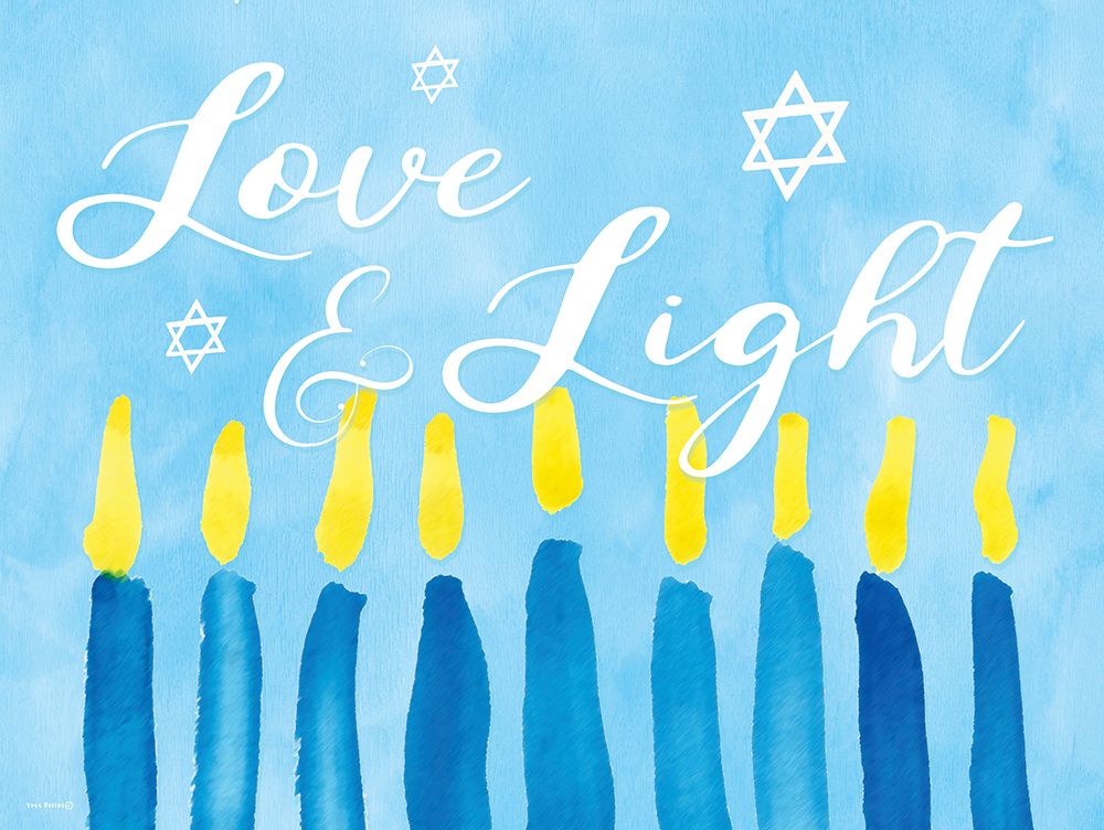 Love And Light Hanukkah Candles art print by Yass Naffas Designs for $57.95 CAD