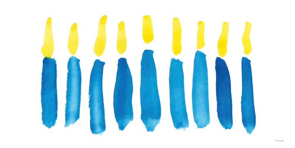 Abstract Hanukkah Lights art print by Yass Naffas Designs for $57.95 CAD