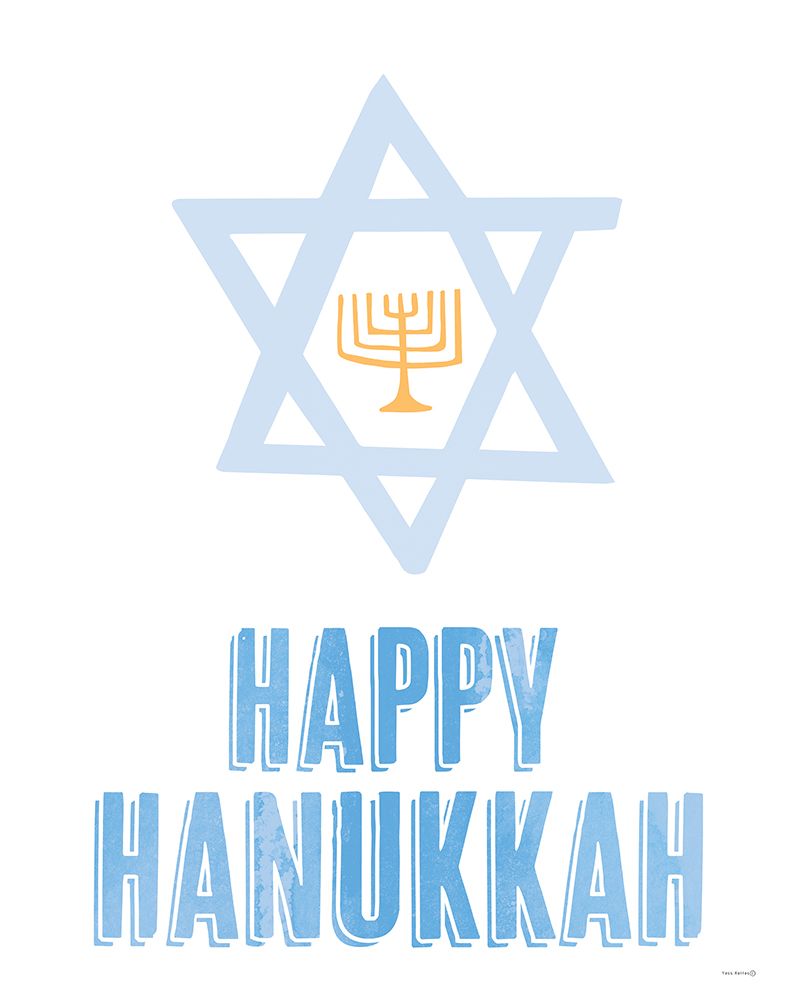Happy Hanukkah Greetings art print by Yass Naffas Designs for $57.95 CAD