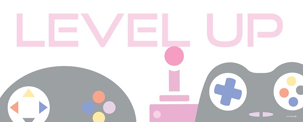 Level Up with Controllers art print by Yass Naffas Designs for $57.95 CAD