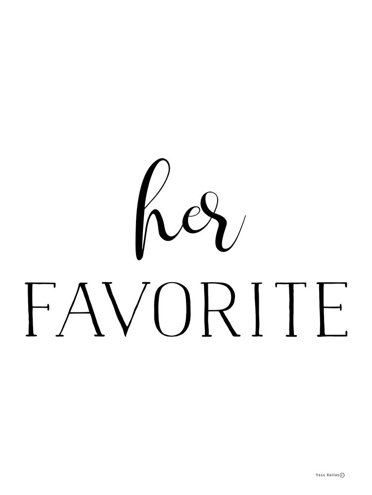 Her Favorite art print by Yass Naffas Designs for $57.95 CAD
