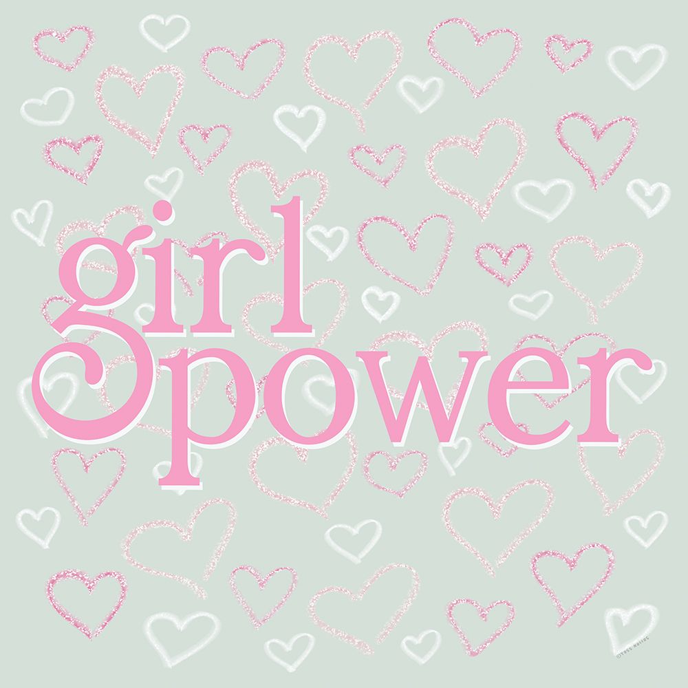Girl Power - Sparkling Hearts art print by Yass Naffas Designs for $57.95 CAD