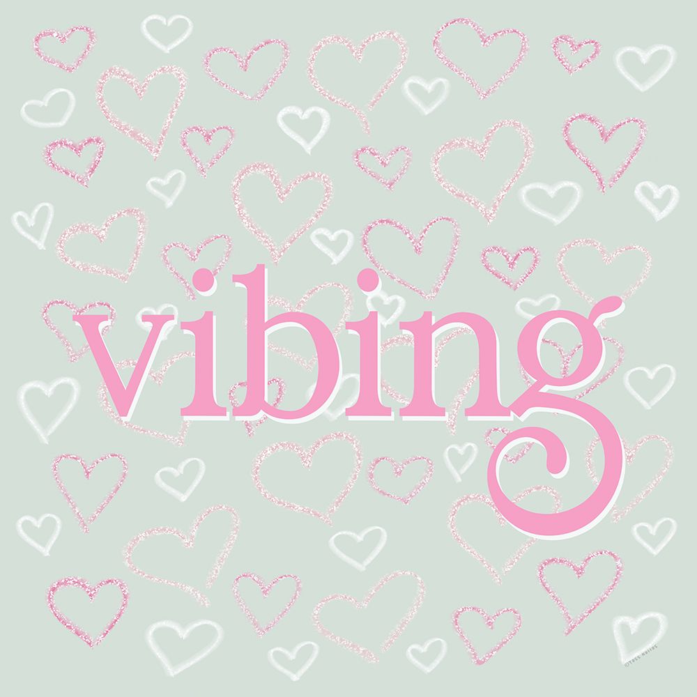 Vibing - Sparkling Hearts art print by Yass Naffas Designs for $57.95 CAD