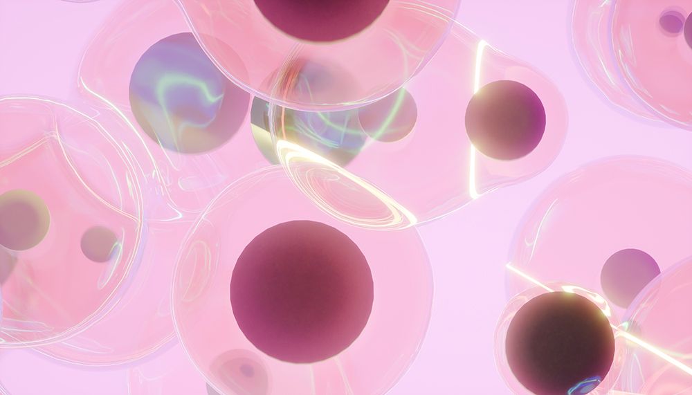 Abstract Pink Bubbles With Various Reflections On A Soft Pastel Background. Illustration, Rendering art print by Sergio Bonilla for $57.95 CAD