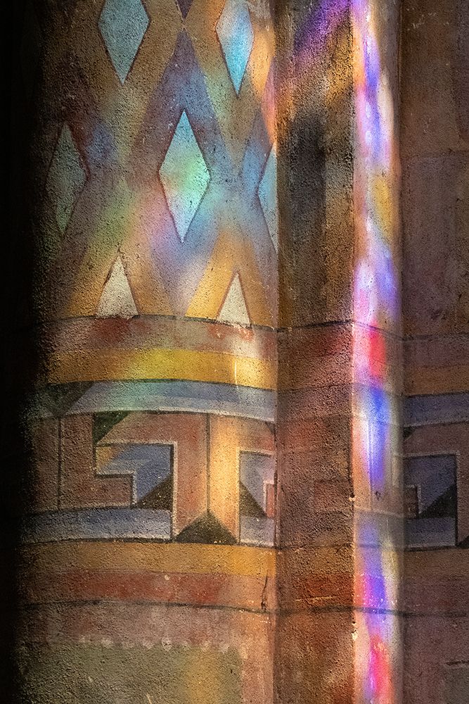 France. New Aquitaine. Vienna. Poitiers. Church Of Notre Dame La Grande. The Painted Pillars art print by Daniel Thierry for $57.95 CAD