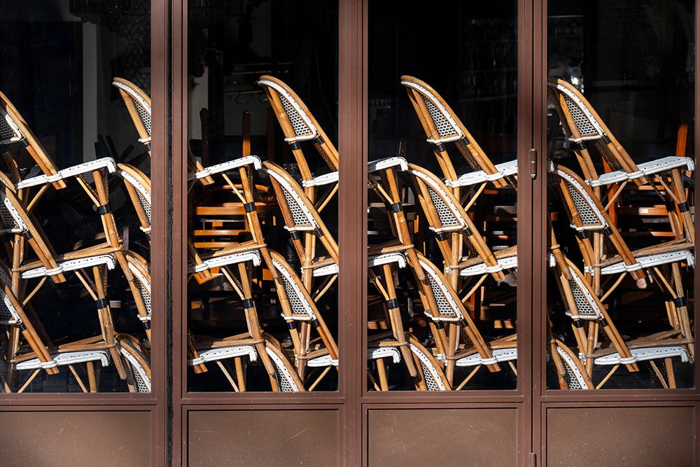 France. Paris. 10Th Arrondissement. Rue Rene Boulanger. Cafe Chairs art print by Daniel Thierry for $57.95 CAD