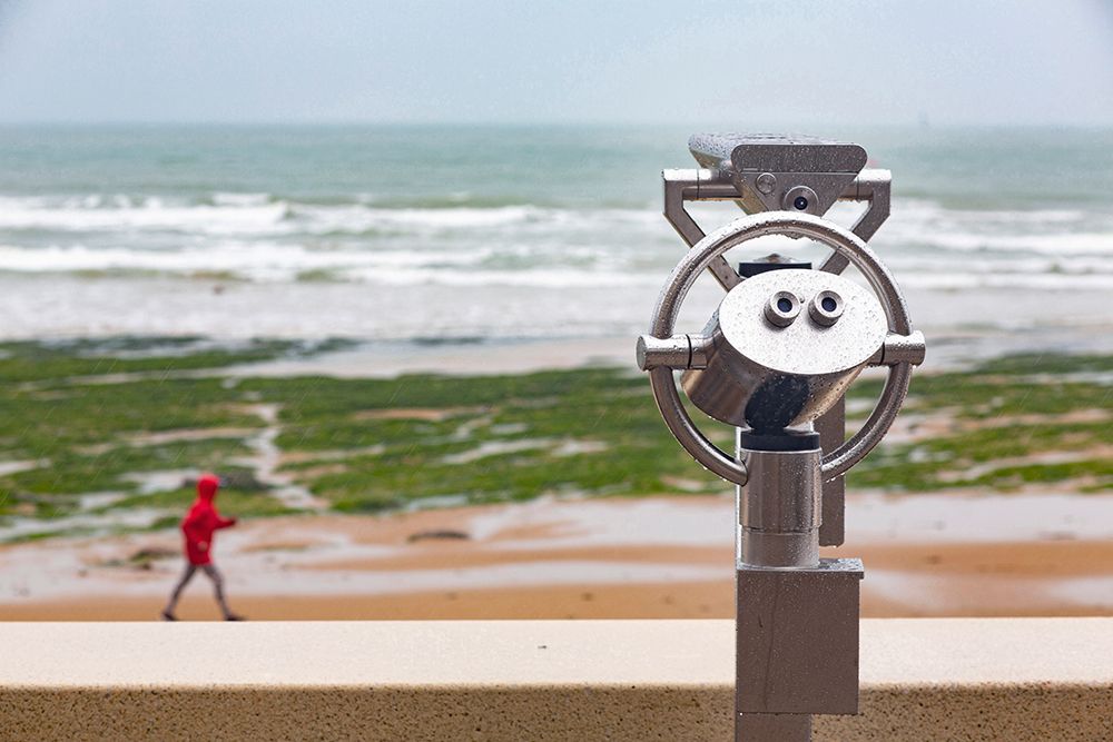 France, Les Sables Dolonne, 85, Spyglass On Embankment, April 2025. art print by Jacques Loic for $57.95 CAD