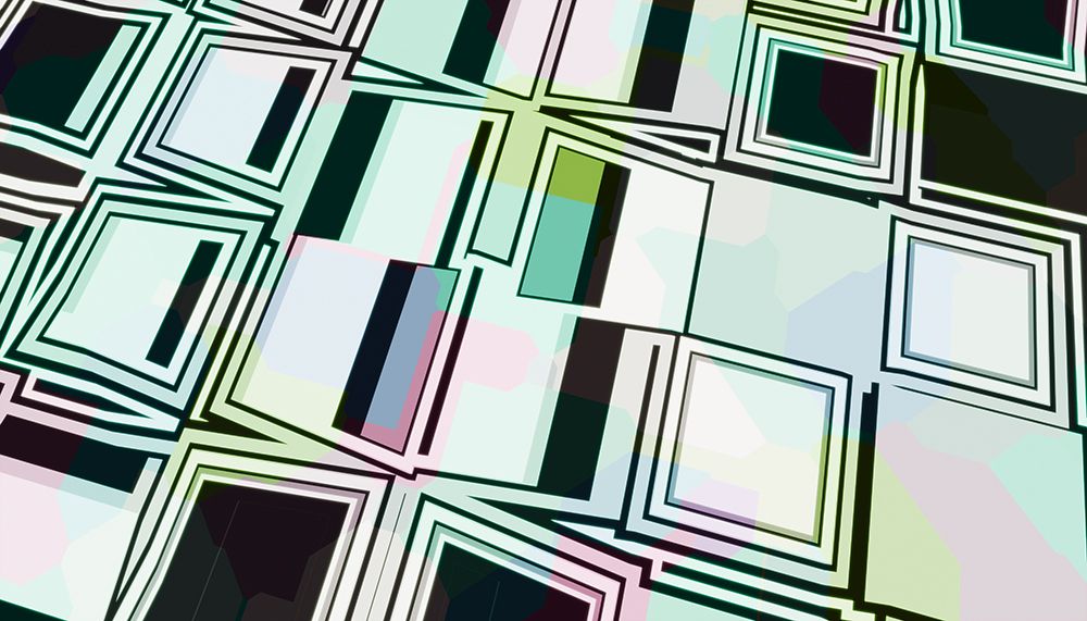 Abstract Generative Art With Colourful Geometric Square Pattern art print by Serjunco for $57.95 CAD