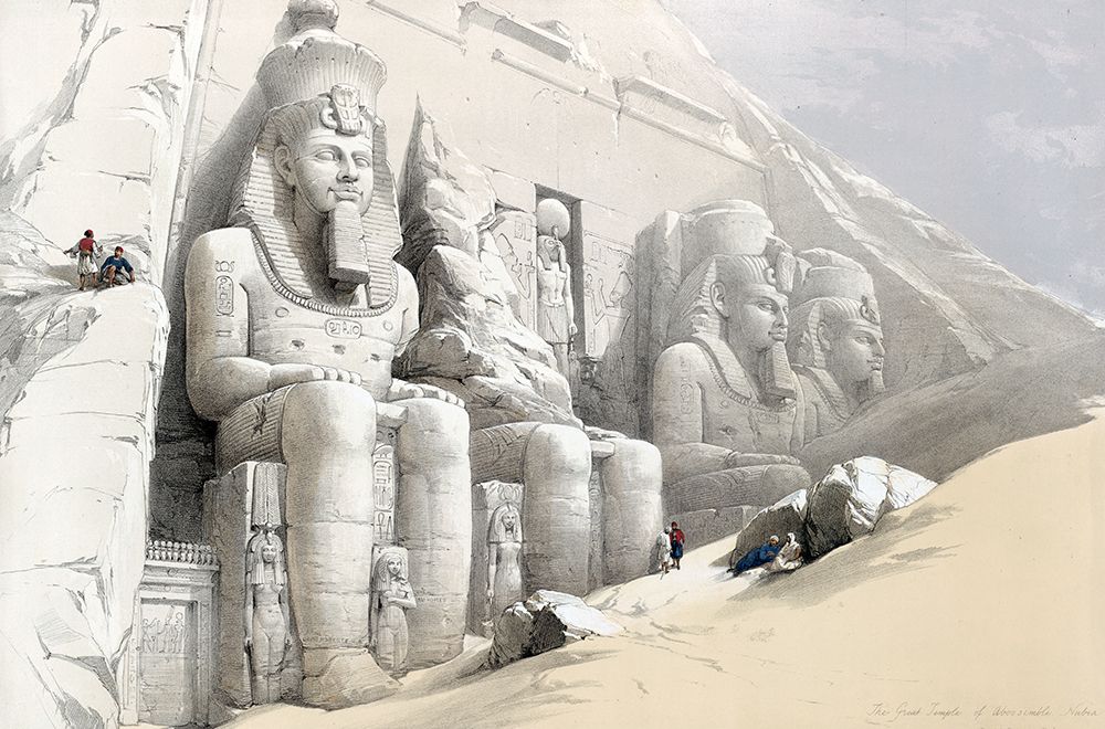 The Great Temple Of Abu Simbel, Nubia, Egypt, Around 1850, Historical Illustration art print by Unknown for $57.95 CAD