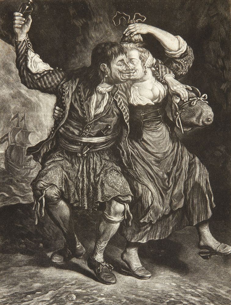 A Dancing Couple. A Sailor Being Robbed Of His Dance Partner, 1720 art print by Unknown for $57.95 CAD