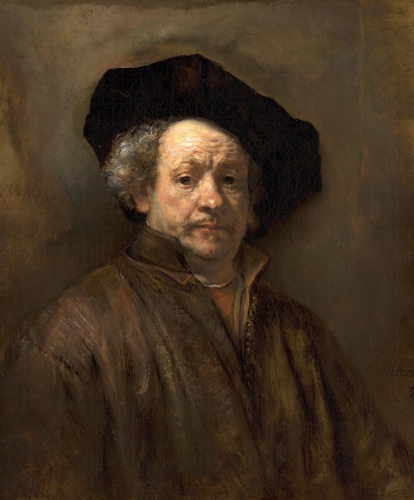Self-Portrait, Painting By Rembrandt Van Rijn (1606 - 1669), Historical, Digitally Enhanced art print by Rembrandt van Rijn for $57.95 CAD