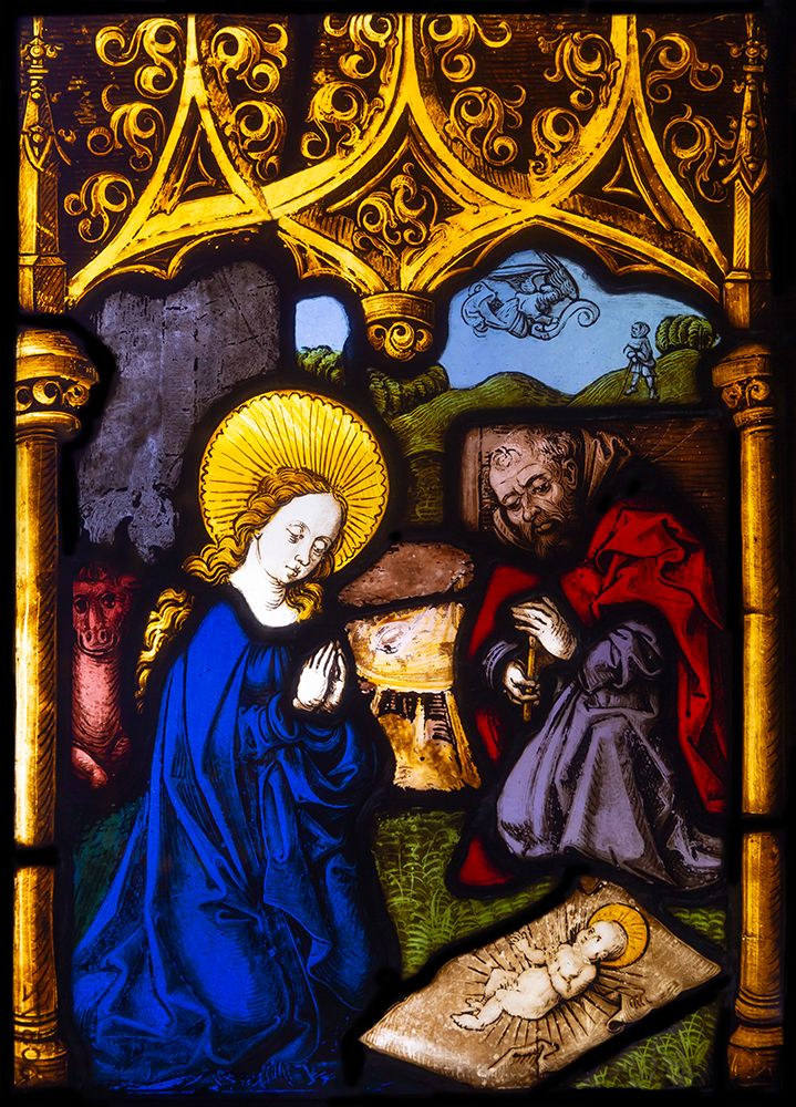 The Nativity, Nuremberg, Veit Hirsvogel The Elder, Circa 1500, German, Stained Glass, art print by Veit the Elder Hirsvogel for $57.95 CAD