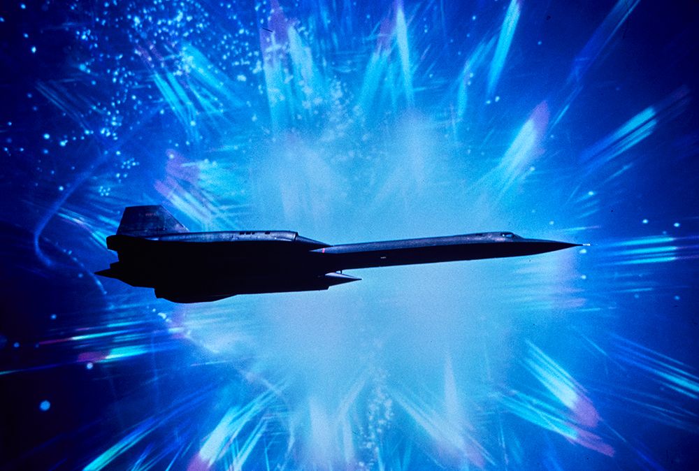 Vintage Photograph. Spacecraft Silhouette Set Against A Cosmic Light Burst. art print by ClassicStock for $57.95 CAD