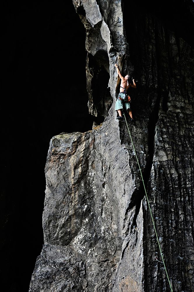 Rock Climbing On The Phra Nang Peninsula Of Southern Thailand art print by HagePhoto for $57.95 CAD