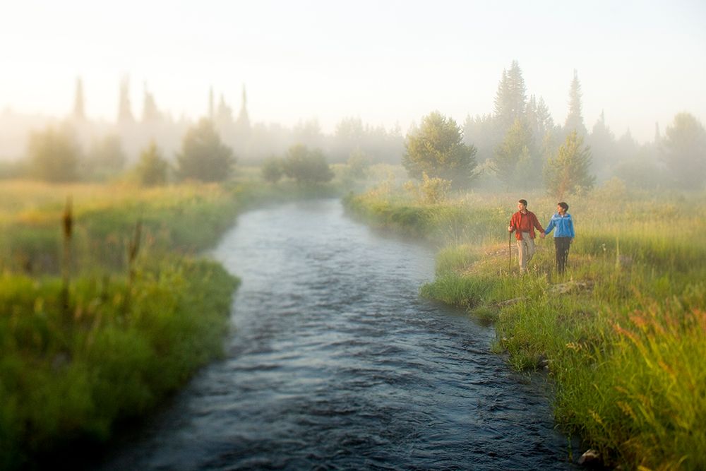 Streamside Couple art print by Glenn Oakley for $57.95 CAD