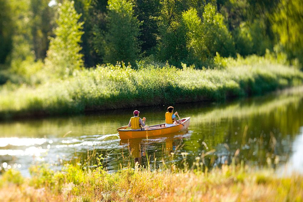 Canoers art print by Glenn Oakley for $57.95 CAD