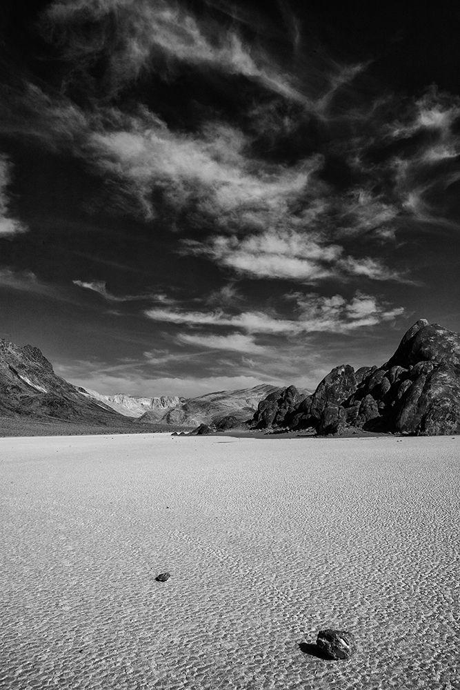 Sailing Stones And The Grandstand In Death Valleys Ractrack Playa art print by Grant Kaye for $57.95 CAD