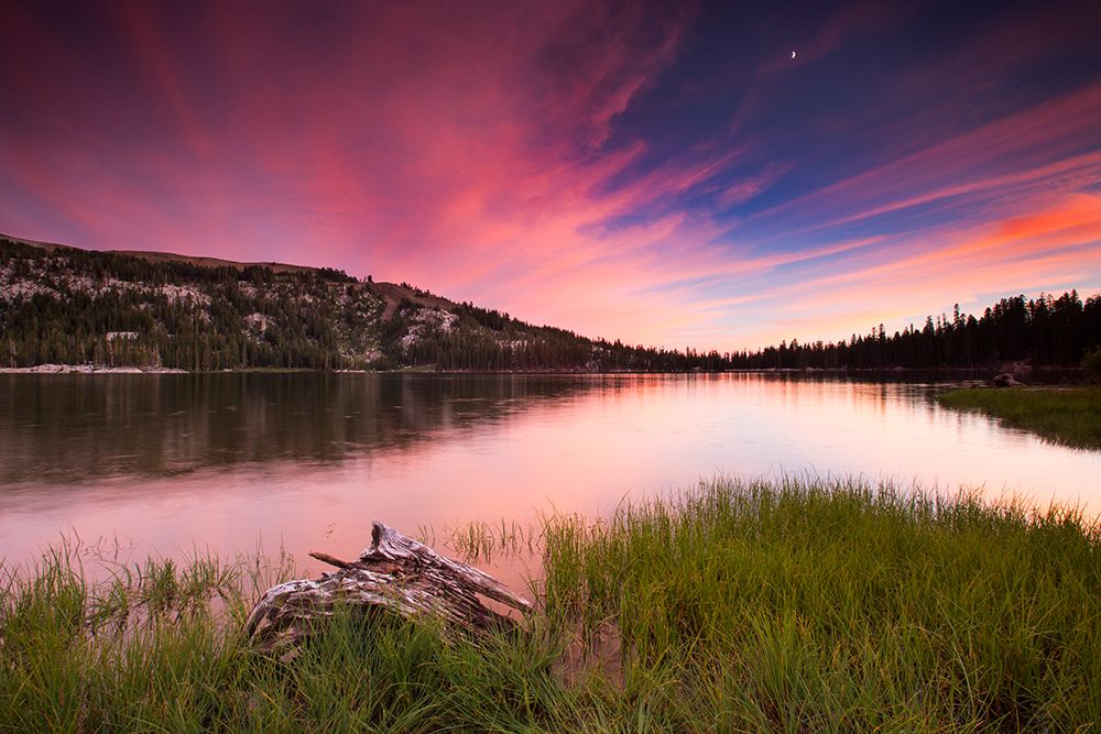 White Rock Lake At Sunset, Pacific Crest Near Truckee, California. art print by Grant Kaye for $57.95 CAD