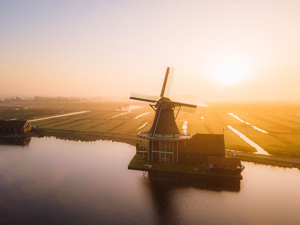 Holland Windmill In The Morning art print by Evgeny Vasenev for $57.95 CAD