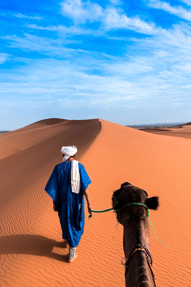 Berber Walking Through The Desert art print by Edgar Ortiz Sacristan for $57.95 CAD