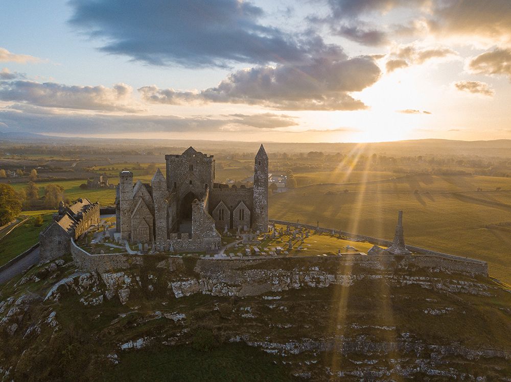 The Famous Ireland Castle \Rock Of Cashel\ On A Sunset art print by Evgeny Vasenev for $57.95 CAD