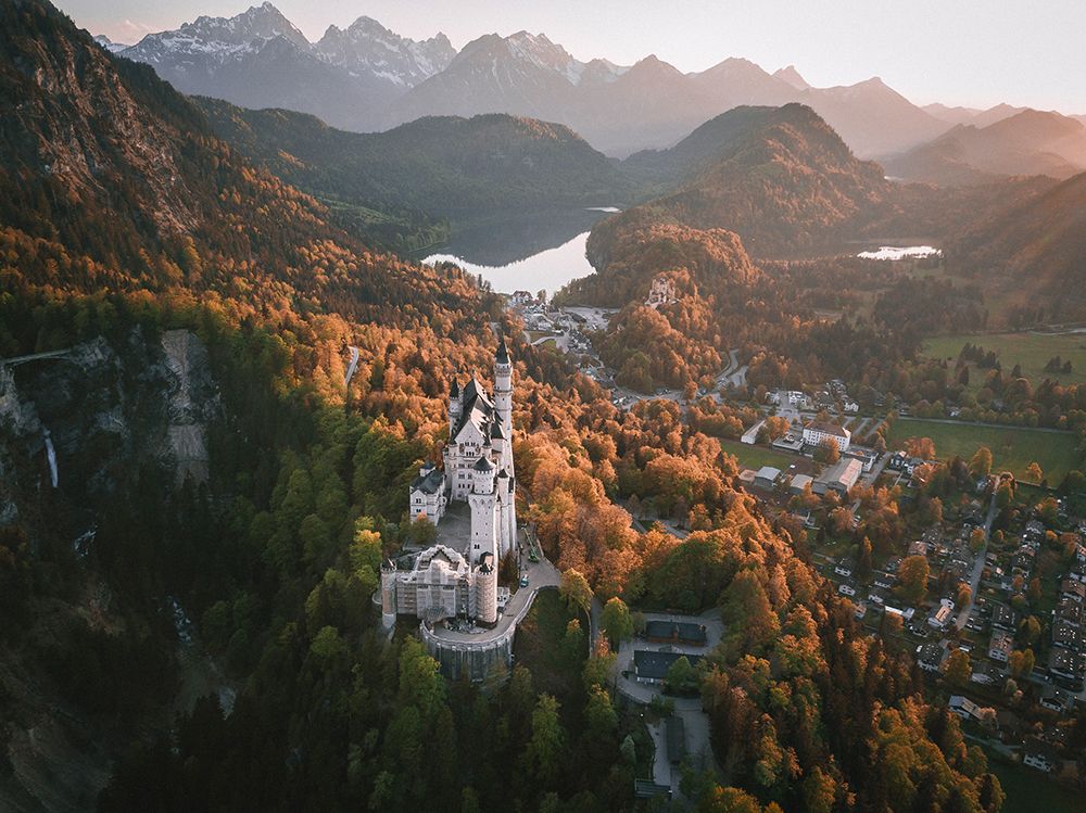 Neuschwanstein Castle In Germany From Above art print by Evgeny Vasenev for $57.95 CAD