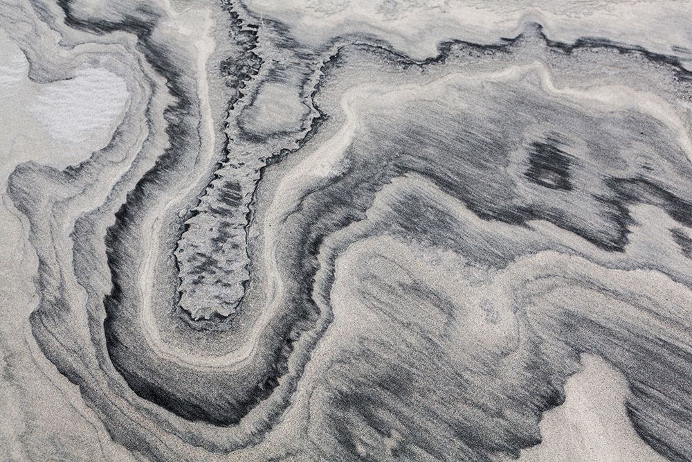 Sedimentary Patterns In The Sand On Horseid Beach, Moskenesoya, Lofoten Islands, Norway. art print by Ethan Welty for $57.95 CAD