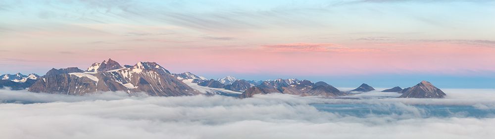 Low Clouds Approach Coast From The Greenland Sea, Seen From High On Ariekammen, Hornsund, Svalbard. art print by Ethan Welty for $57.95 CAD