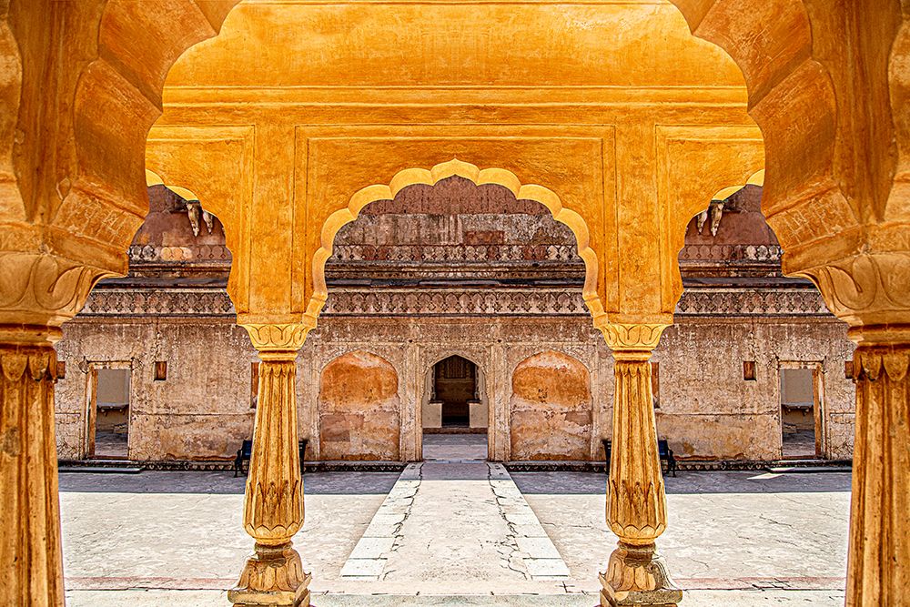 Amer Fort In Amer, Rajasthan, India art print by Vishal Jhaveri for $57.95 CAD