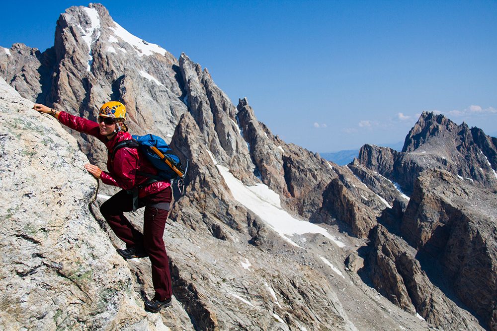 Woman Rock Climbing In Moutains. art print by Gabe Rogel for $57.95 CAD