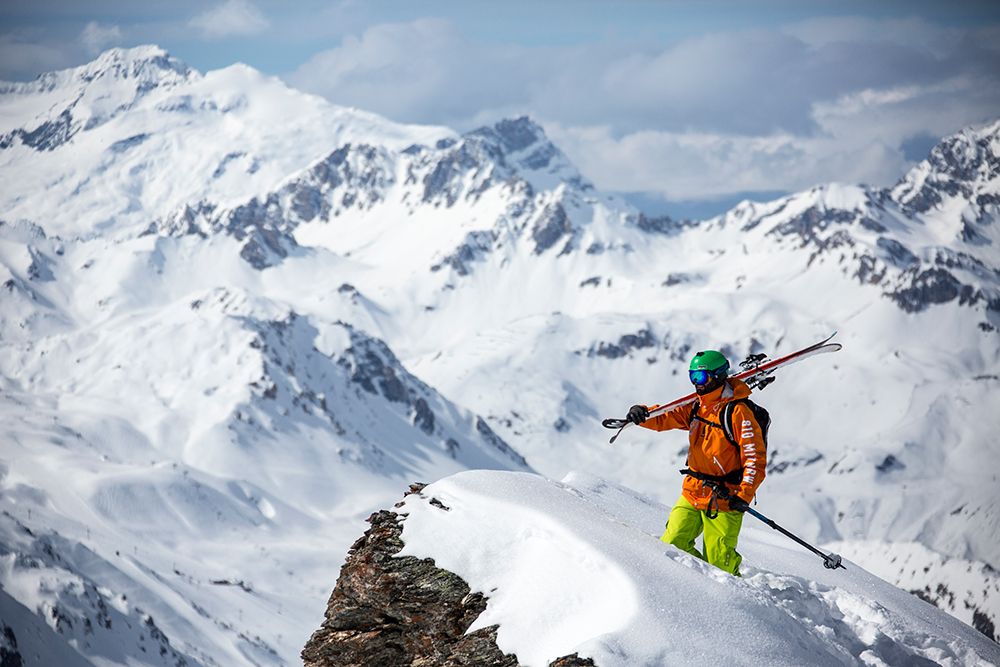Skiing In Mountains Of Val Disere, France art print by Gabe Rogel for $57.95 CAD
