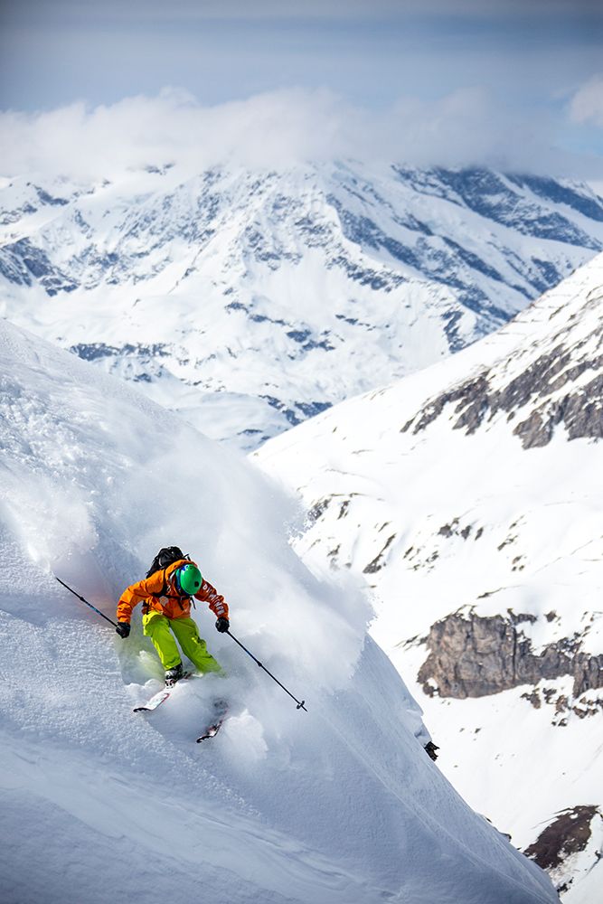 Skiing In Mountains Of Val Disere, France art print by Gabe Rogel for $57.95 CAD