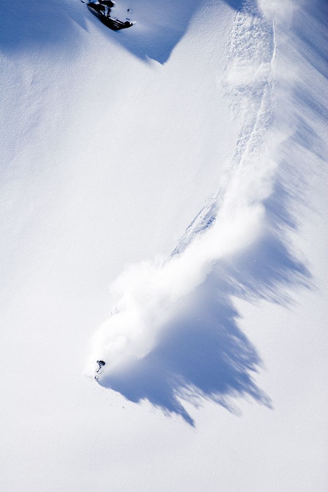 Man Snowboarding On Sunny Day, Jackson Hole, Wyoming art print by Gabe Rogel for $57.95 CAD