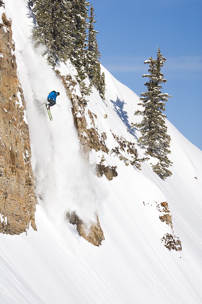 Man Skiing, Jumping, Wyoming art print by Gabe Rogel for $57.95 CAD