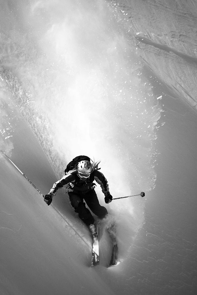 Woman Skiing On Sunny Day, Argentina art print by Gabe Rogel for $57.95 CAD