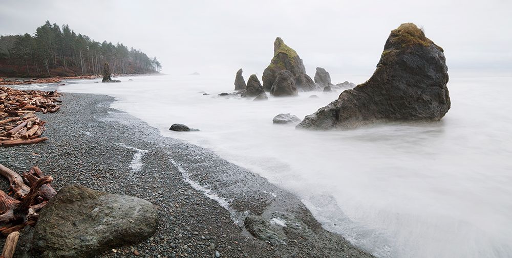 Dramatic Sea Stacks At Ruby Beach, Olympic National Park, Washington. art print by Ethan Welty for $57.95 CAD