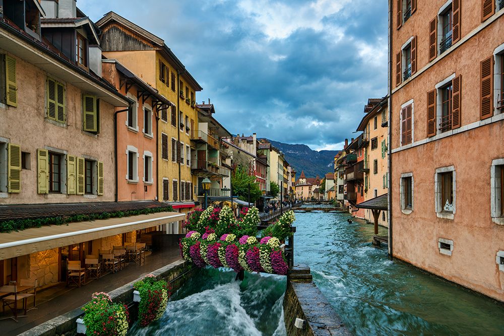 Annecy Old Town Canal At Sunset In France art print by Luis Pina for $57.95 CAD