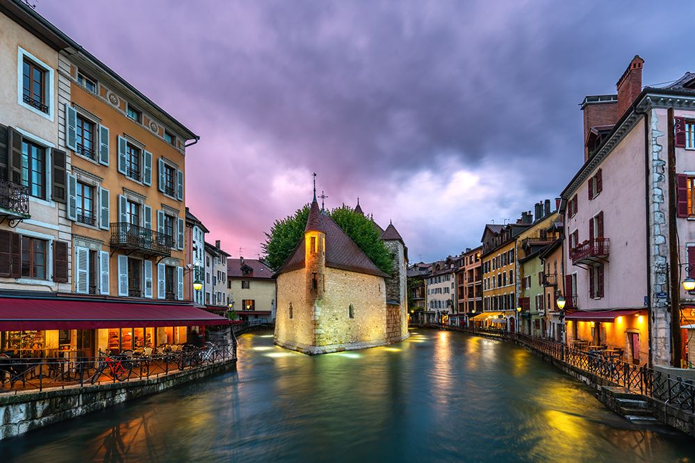 Annecy Cityscape At Sunset With Historic Palais De Lile art print by Luis Pina for $57.95 CAD