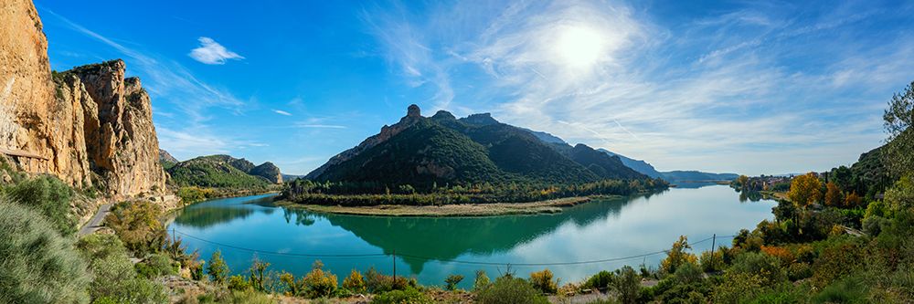 Sant Llorenc De Montgai Reservoir Reflecting Mountains art print by Luis Pina for $57.95 CAD