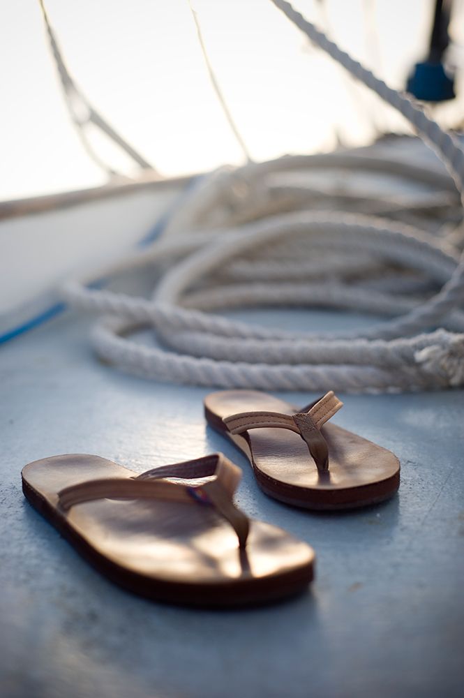 Sandals On A Sailboat In The Summer. art print by Elyse Butler for $57.95 CAD