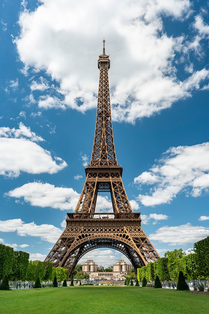 Paris France Eiffel Tower View From Champ De Mars Public Park art print by Paul Giamou for $57.95 CAD