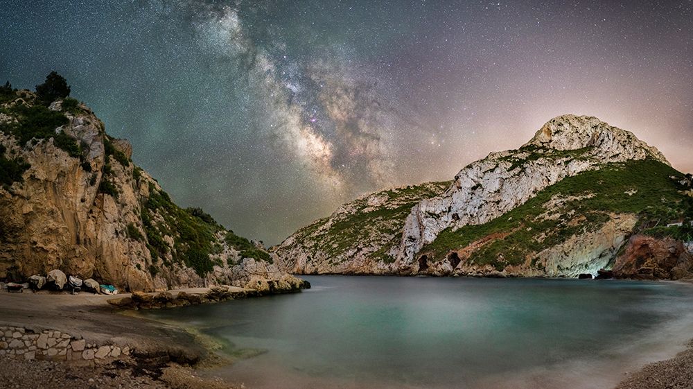 Milky Way Night Sky Over Cala De La Granadella, Javea art print by Hector Hernandez for $57.95 CAD