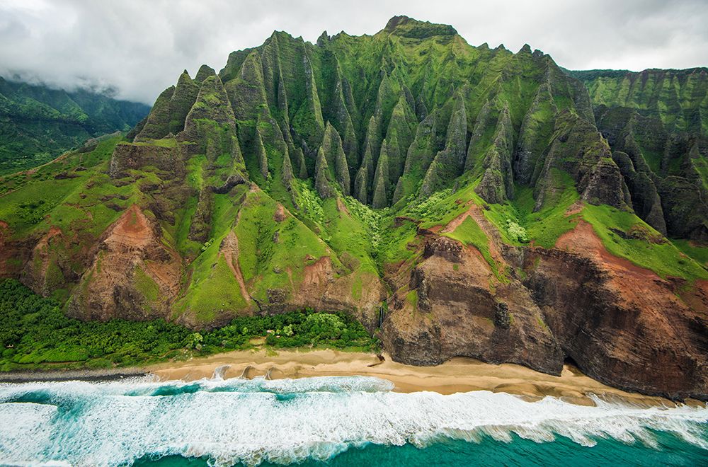 Breathtaking Aerial View Of The Na Pali Coast art print by Max Seigal for $57.95 CAD
