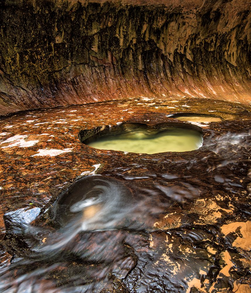 Discover The Enchanting Potholes Of Zion National Parks Subway Trail - A Natural Marvel art print by Max Seigal for $57.95 CAD