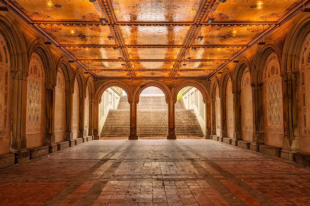 Explore The Historic Beauty Of Bethesda Terrace Arcade In Central Park art print by Max Seigal for $57.95 CAD