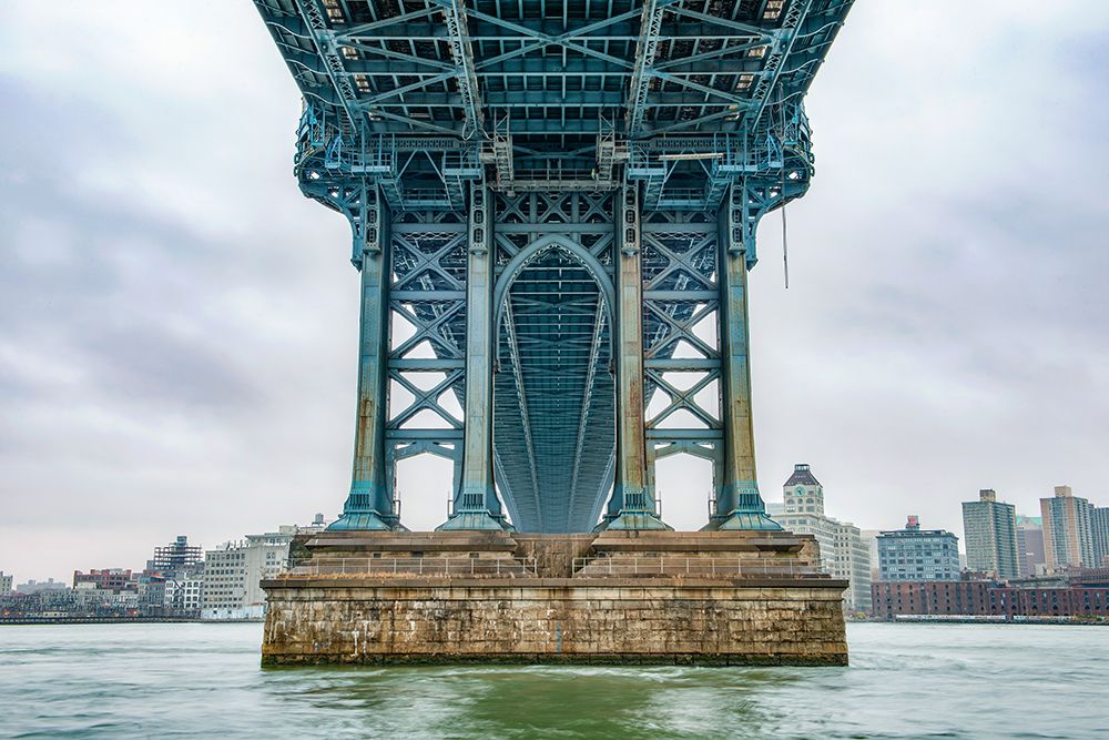 Explore The Architectural Marvel Of The Manhattan Bridge: A Stunning Perspective Over The East River art print by Max Seigal for $57.95 CAD